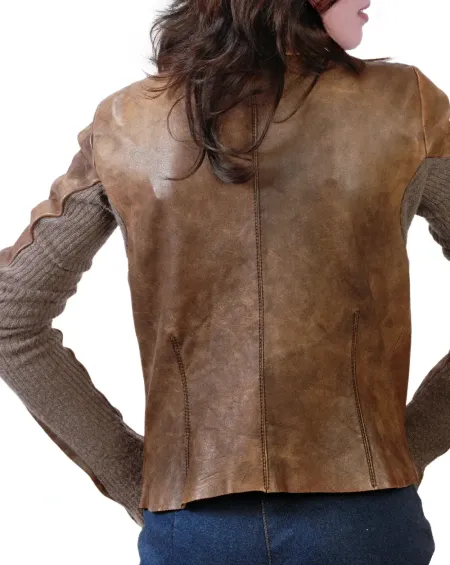 Blistered Leather Funnel Collar