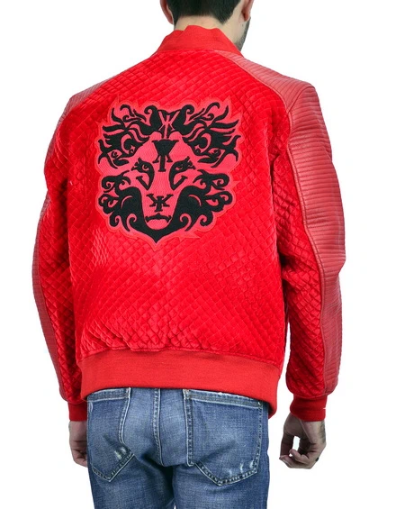 Simba Red Mens Velvet Jacket