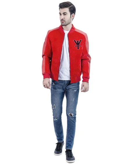 Simba Red Mens Velvet Jacket