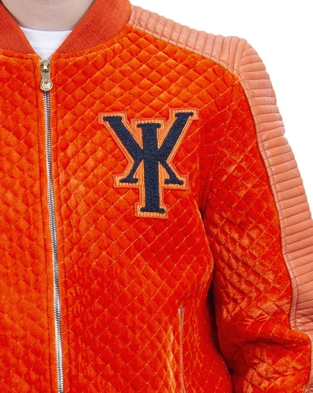 Simba Orange Mens Velvet Jacket