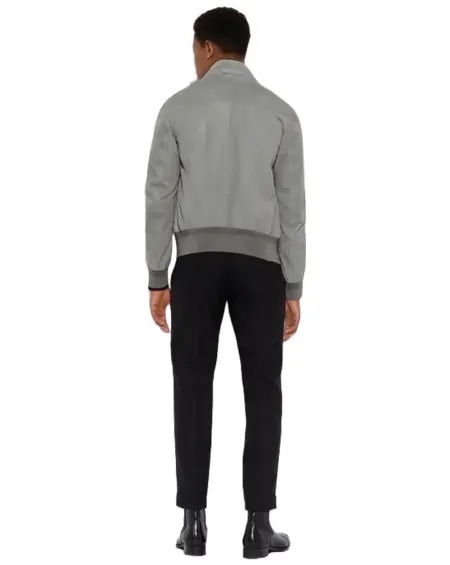 Light suede harrington jacket