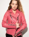 barbie-pink Leather Jacket