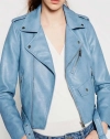 baby-blue Leather Jacket