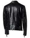 black-python Leather Jacket