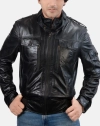 Funnel Leather Jacket