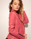 barbie-pink Leather Jacket