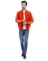 Simba-Orange Leather Jacket