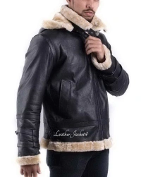 B3-Hood Leather Jacket