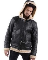 B3-Hood Leather Jacket