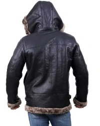Sable-Hoodie Leather Jacket