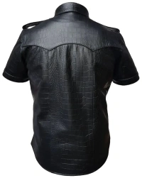 crocodile-biker Leather Jacket