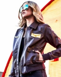 Brie-Larson Leather Jacket