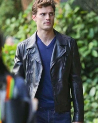 Christian-Grey Leather Jacket