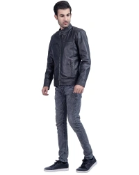 Classic-Biker Leather Jacket