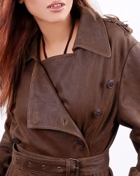 Devra Leather Coat
