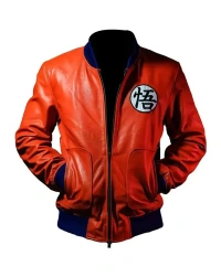 Goku-Orange Leather Jacket
