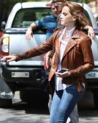 Emma-Watson Leather Jacket