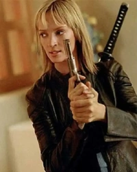 Uma-Thurman Leather Jacket