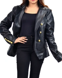 Kim-Blazer Leather Jacket