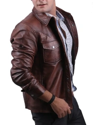 Leather-Shirt Leather Jacket