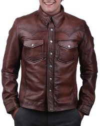Leather-Shirt Leather Jacket