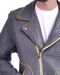 Leo-Grey Leather Jacket