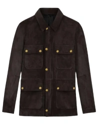 suede-field Leather Coat