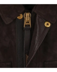 suede-field Leather Coat