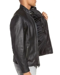 vintage-black Leather Jacket