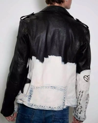 star-studden Leather Jacket