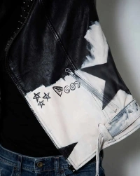star-studden Leather Jacket