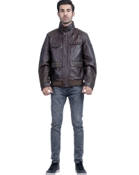 Metal-Stud Leather Jacket