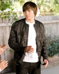 Zac-Efron Leather Jacket