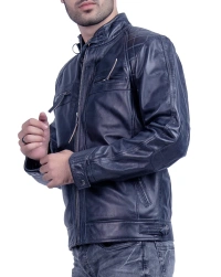 Moto-Vintage Leather Jacket