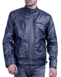 Moto-Vintage Leather Jacket