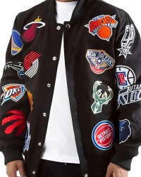 nba-collage-patch Wool Jacket