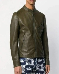 slimfit-cafe Leather Jacket