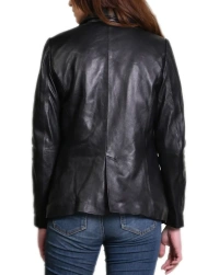 Olivia-Blazer Leather Blazer