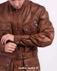 Panther-Tan Leather Jacket