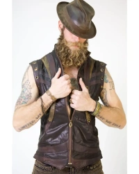 Python-Vest Leather Jacket