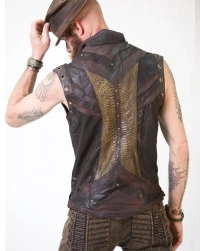 Python-Vest Leather Jacket
