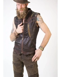 Python-Vest Leather Jacket