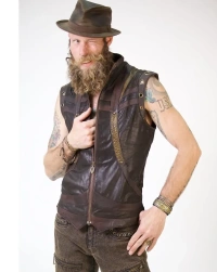 Python-Vest Leather Jacket