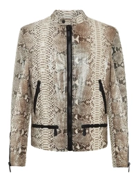 python-biker Leather Jacket
