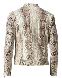 python-biker Leather Jacket