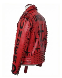 handmade-red-sinner Leather Jacket