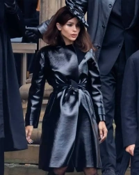 Zoe-Kravitz Leather Coat