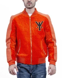 Simba-Orange Leather Jacket