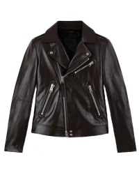asymmetric-biker Leather Jacket