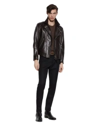 asymmetric-biker Leather Jacket
